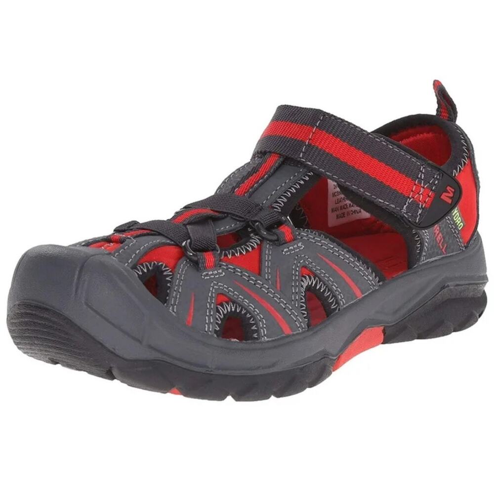 Merrell‎ Men's Youth Out Perform Hydro Sandals Outdoor Hiking Gray Size 5